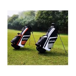 Golfoy Basics Delta II Lightweight Stand Bag -Clubs sales orange white stand bag 1 1